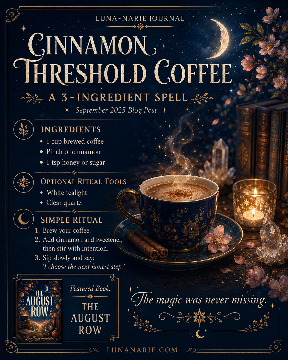 Cinnamon Threshold Coffee recipe card