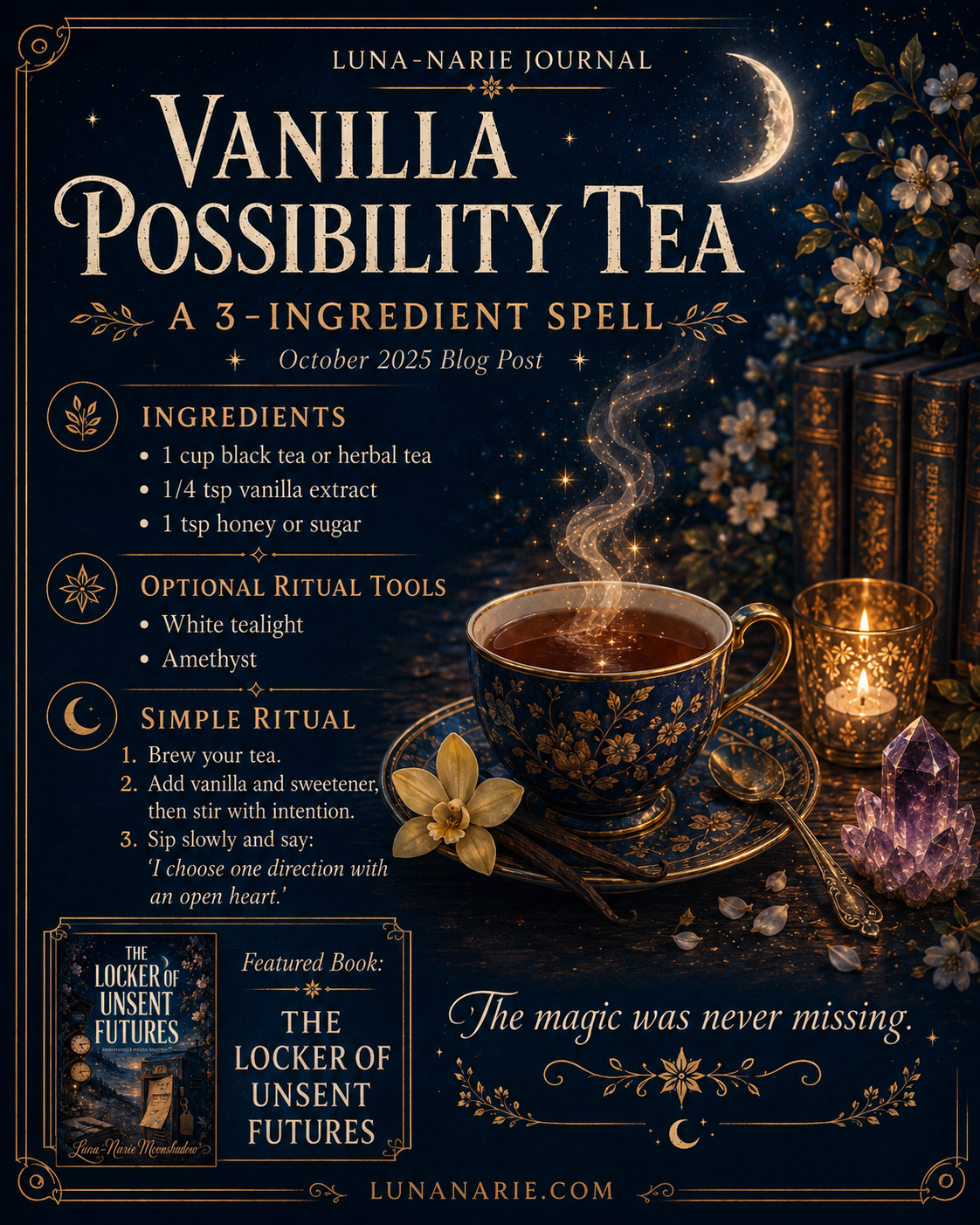 Vanilla Possibility Tea recipe card