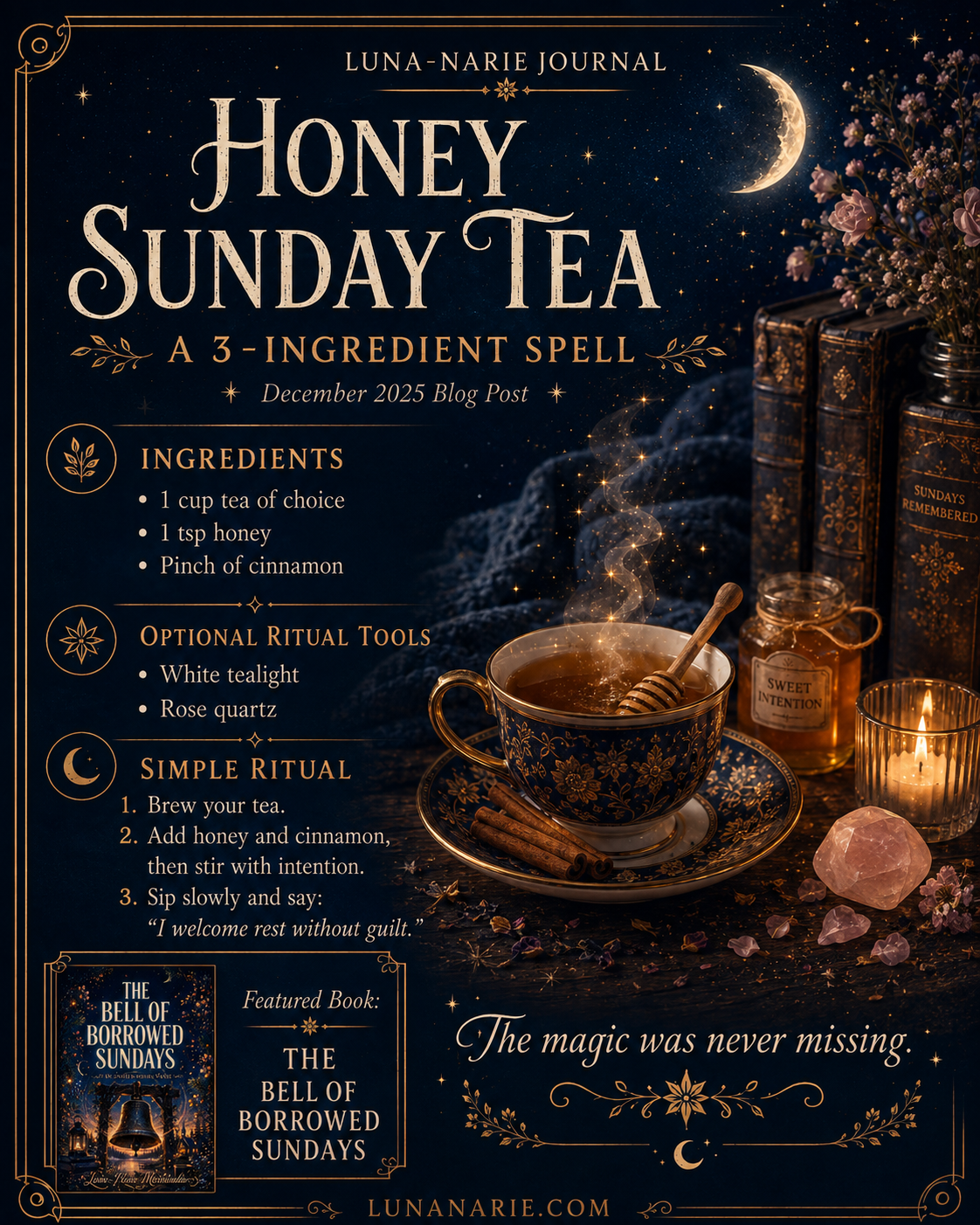 Honey Sunday Tea recipe card