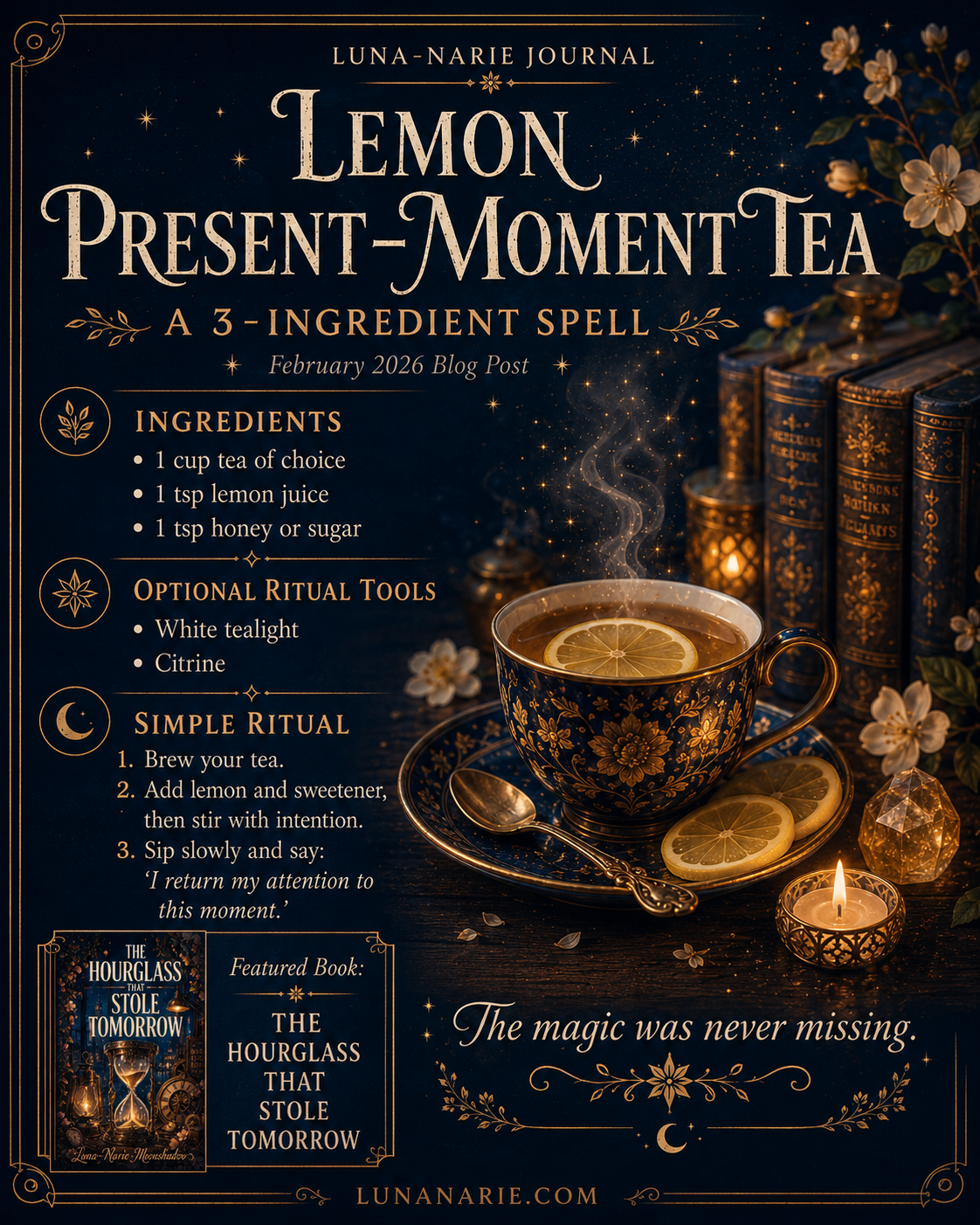 Lemon Present-Moment Tea recipe card