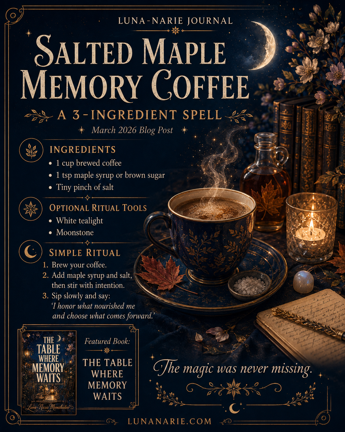 Salted Maple Memory Coffee recipe card
