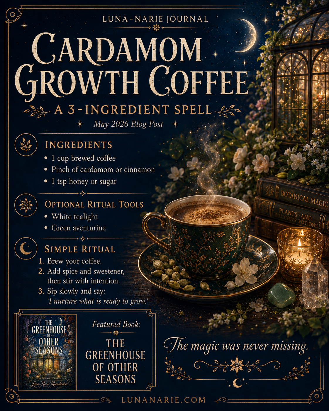 Cardamom Growth Coffee recipe card